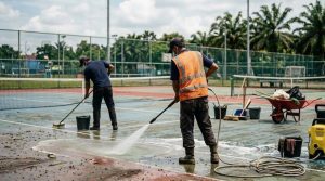 alat perawatan lapangan tenis